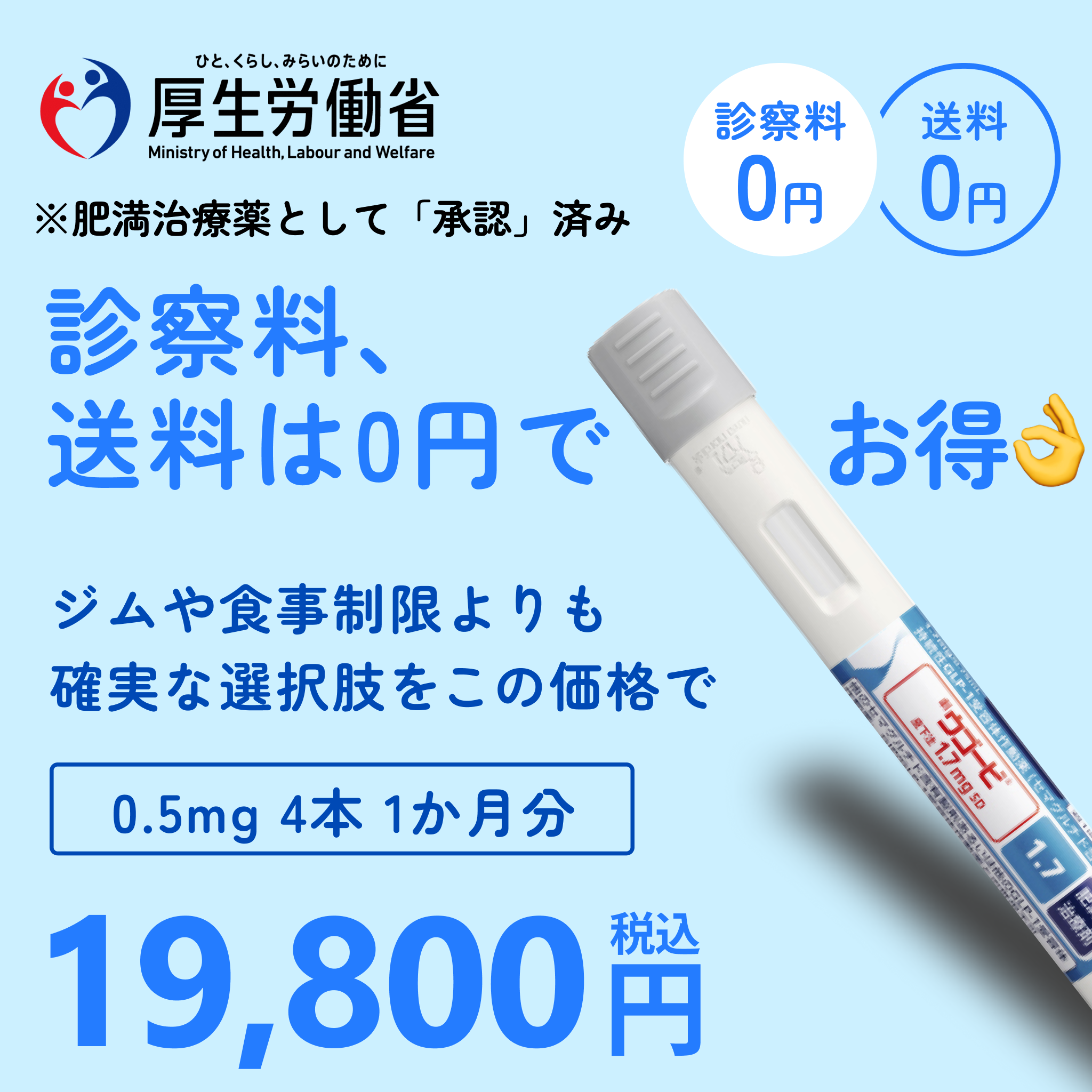 ウゴービ 週1回の注射でムリなくダイエット
