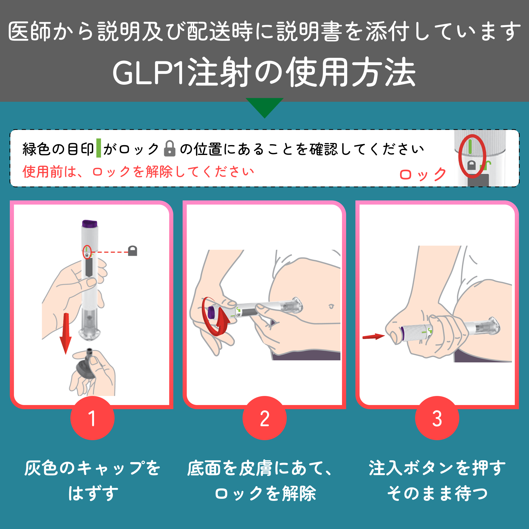 【9,800円】GLP-1ダイエット注射2.5mg×4本／送料・診察料0円